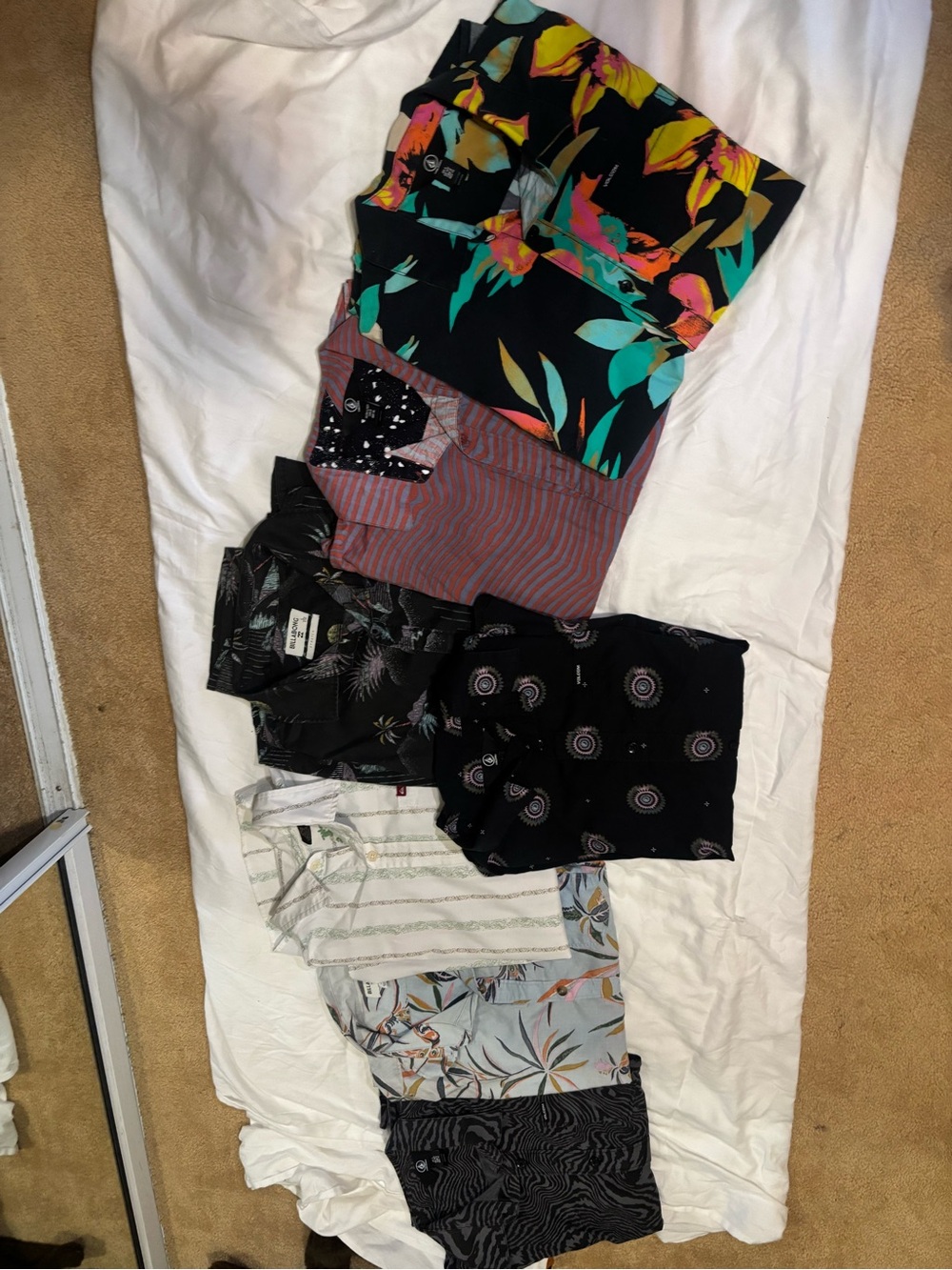 7 Boys button ups size large.